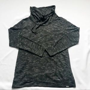 Eddie Bauer Cowl Neck Black/Grey and White